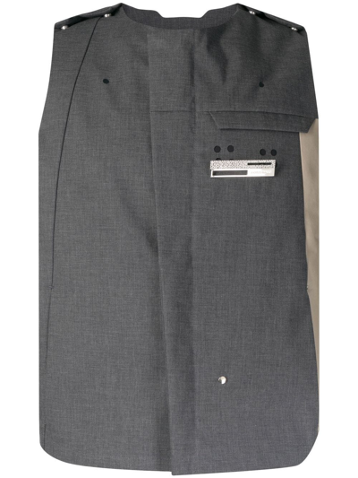 A-cold-wall* X Mackintosh Panelled Gilet In Grey