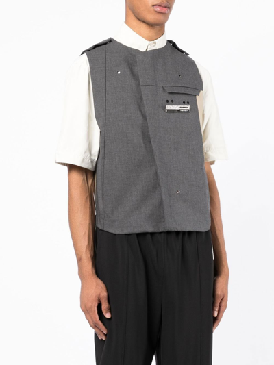 A-cold-wall* X Mackintosh Panelled Gilet In Grey