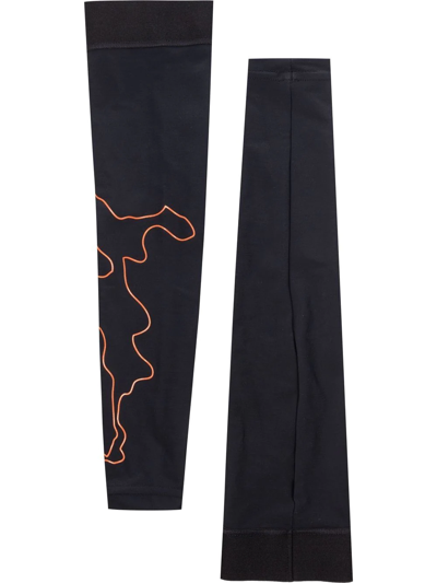 Shop Maap X Pam Graphic-print Arm Warmers In Black