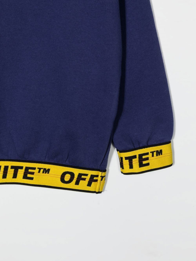 Shop Off-white Industrial Logo-print Sweatshirt In Blue
