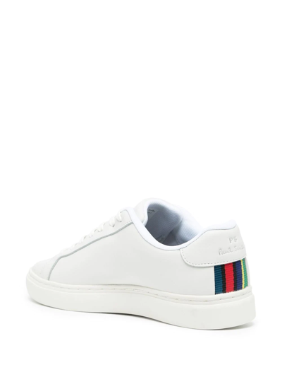 Ps By Paul Smith Rex Rainbow-stripe Low-top Sneakers In White