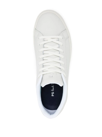 Ps By Paul Smith Rex Rainbow-stripe Low-top Sneakers In White