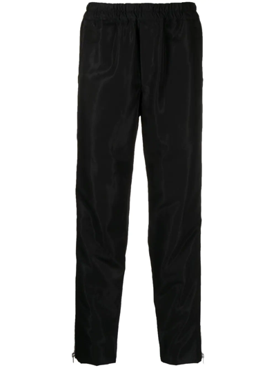 Shop Black Comme Des Garçons Side Zip-detail Trousers In Black