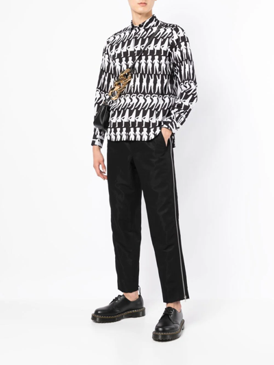 Black Comme Des Garçons Side Zip-detail Trousers In Black