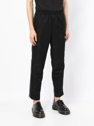 Shop Black Comme Des Garçons Side Zip-detail Trousers In Black