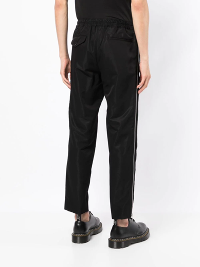 Shop Black Comme Des Garçons Side Zip-detail Trousers In Black