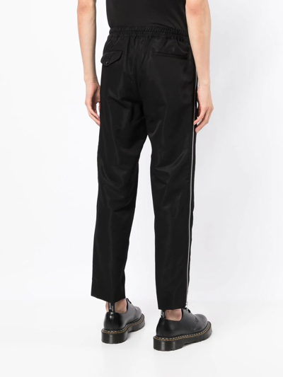 Black Comme Des Garçons Side Zip-detail Trousers In Black