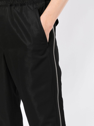 Shop Black Comme Des Garçons Side Zip-detail Trousers In Black