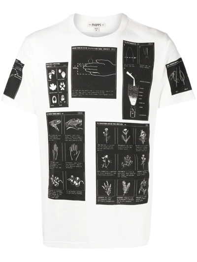 Shop Phipps All-over Graphic-print T-shirt In White