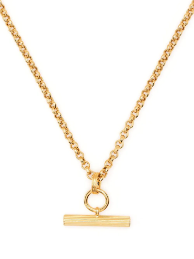 Shop Rachel Jackson Chunky Bar Necklace In Gold