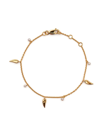 Shop Rachel Jackson Studded Pearl-detail Bracelet In Gold