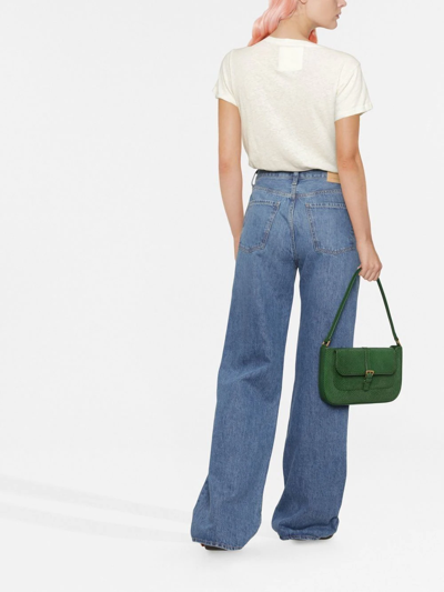 Shop Citizens Of Humanity Wide-leg Denim Jeans In Blue