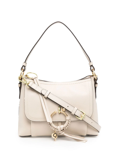 Shop See By Chloé Joan Leather Shoulder Bag In Neutrals