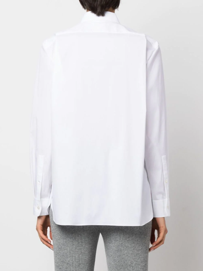 Theory Long-sleeve Button-up Shirt In White