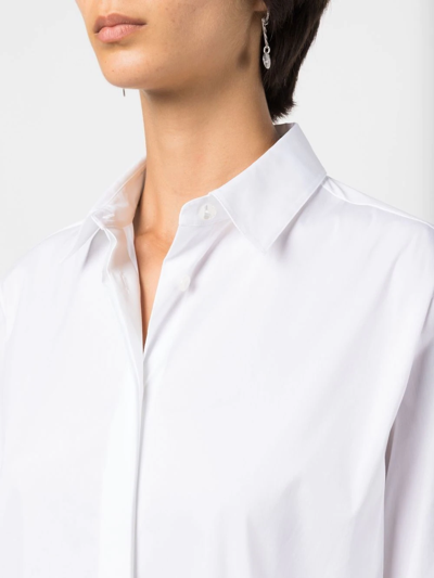 Shop Theory Long-sleeve Button-up Shirt In White