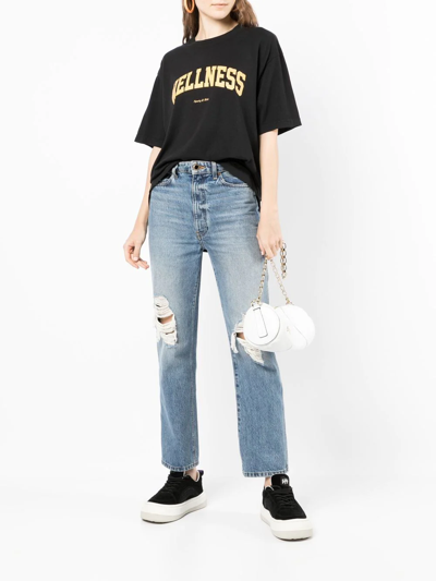 Sporty And Rich Wellness Ivy Cotton T-shirt In Black