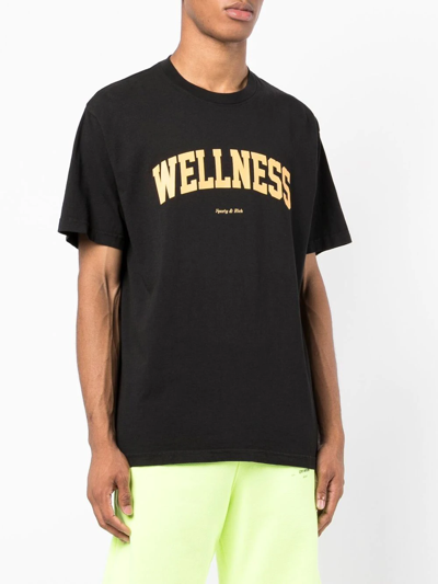 Sporty And Rich Wellness Ivy Cotton T-shirt In Black