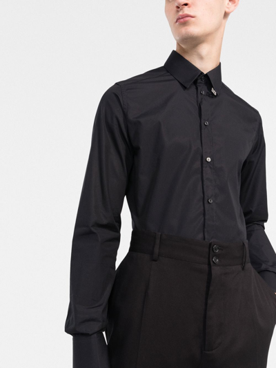 Shop Dolce & Gabbana Dg Logo Plaque Shirt In Black