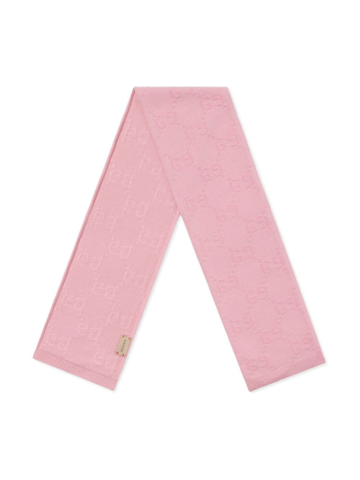 Shop Gucci Gg Wool Scarf In Pink