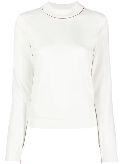 Shop Maison Margiela Work-in-progress Wool Jumper In White