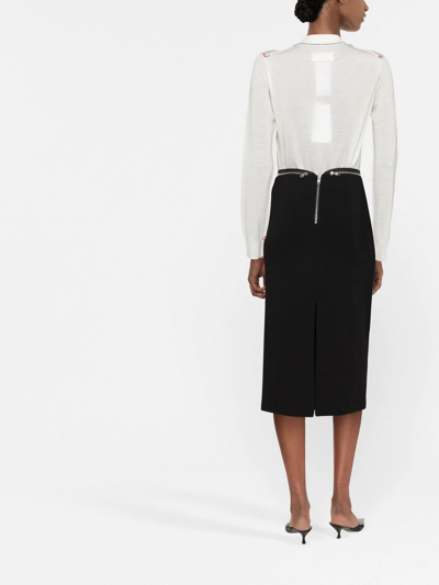 Maison Margiela Wool Sweater With Inside-out Seams In White
