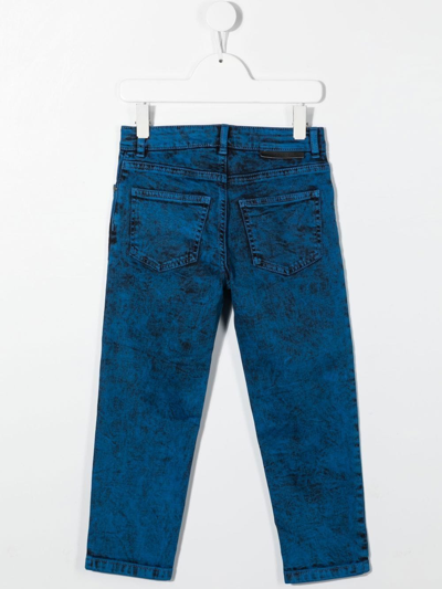Shop Stella Mccartney Washed Straight-leg Jeans In Blue
