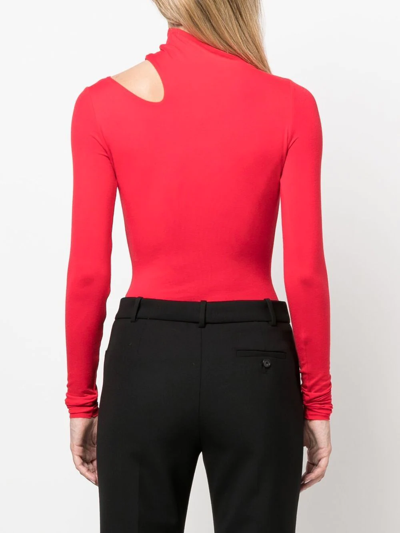 Shop Manurí Bambina Cut-out Detail Blouse In Red