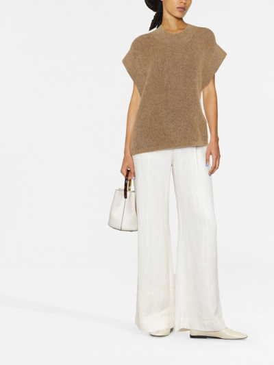 Shop By Malene Birger Farima Knit Vest In Brown