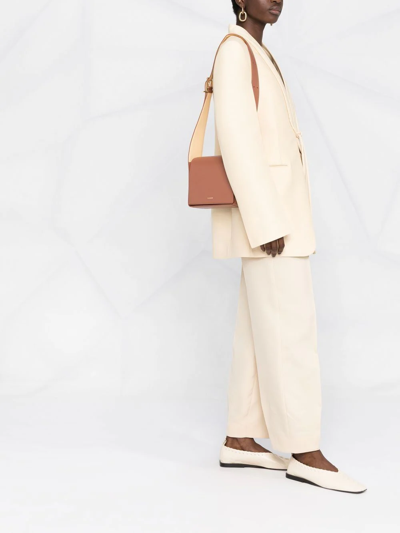 Jil Sander Medium Leather Shoulder Bag In Brown