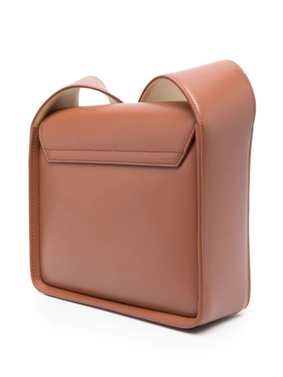 Jil Sander Medium Leather Shoulder Bag In Brown