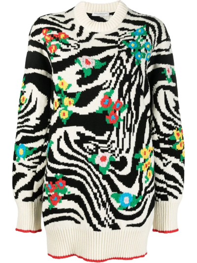 Shop Philosophy Di Lorenzo Serafini Abstract-print Mini Dress In White