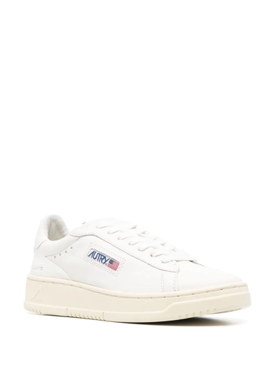 Shop Autry Dallas Low-top Leather Sneakers In White
