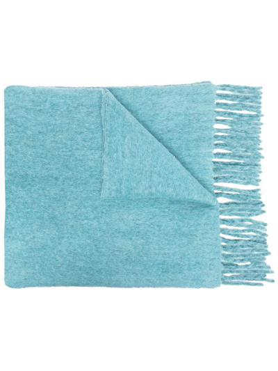 Marni Blue Brushed Alpaca Scarf