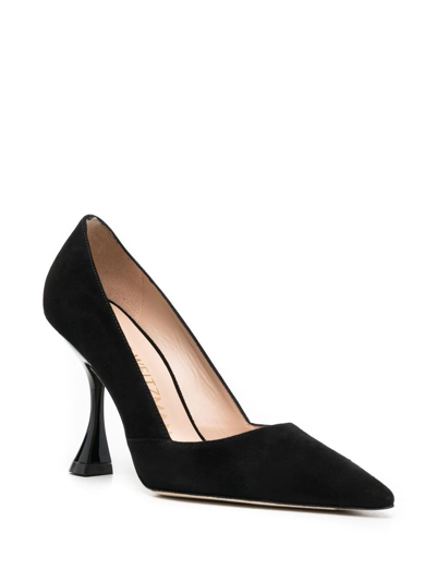 Shop Stuart Weitzman Pointed High-heel Pumps In Black