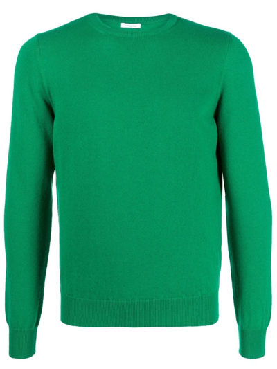 Shop Malo Round-neck Knit Jumper In Green