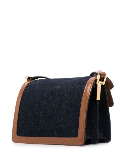 Shop Marni Calf Leather Cross-body Bag In Blue