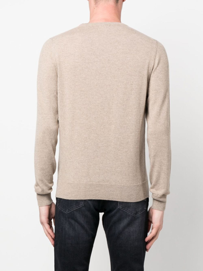 Malo Men's Crew Neck Sweater In Neutrals