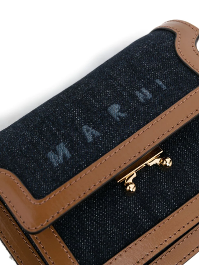 Shop Marni Calf Leather Cross-body Bag In Blue