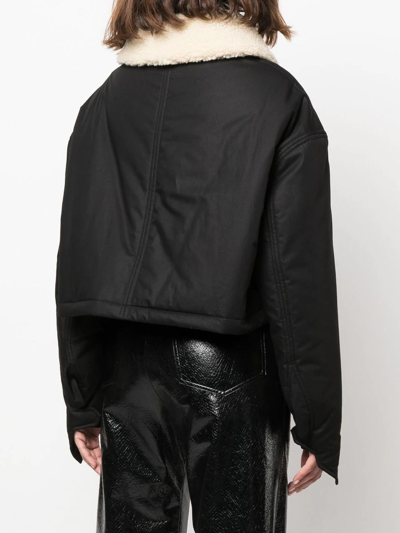 Shop Amiri Long Sleeve Bomber Jacket In Black