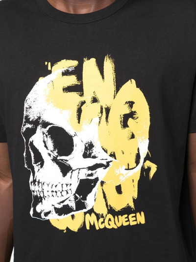 Shop Alexander Mcqueen Skull Graphic Print T-shirt In Black