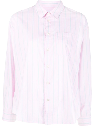 Shop Apc Long Sleeve Shirt In Pink