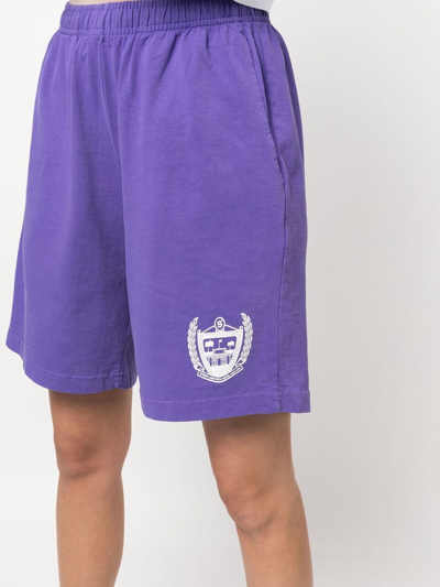 Shop Sporty And Rich Knee-length Shorts In Purple