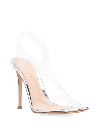 Gianvito Rossi Metropolis Open-toe 110mm Sandals In Silver