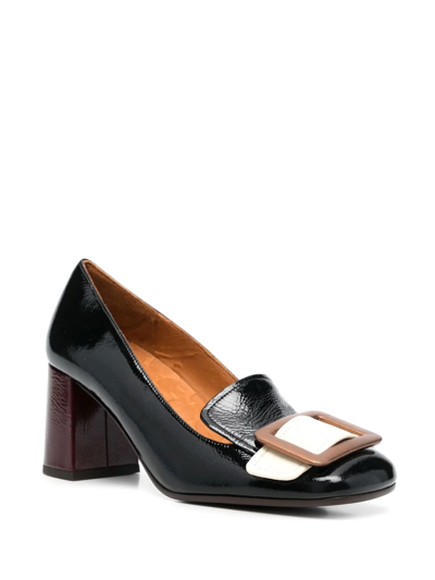 Shop Chie Mihara Buckle-detail Leather Pumps In Black