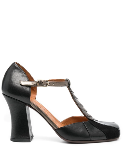 Shop Chie Mihara Fabad 80mm T-bar Strap Pumps In Black