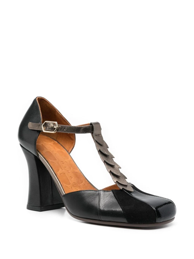 Shop Chie Mihara Fabad 80mm T-bar Strap Pumps In Black