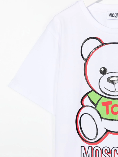 Shop Moschino Teddy Bear-print T-shirt In White