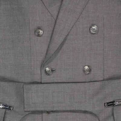 Pre-owned Burberry Charcoal Grey English Fit Wool Tailored Jacket With Cargo Belt Detail, In Multicolor