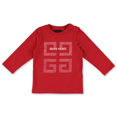 Givenchy Kids' T-shirt Rossa In Jersey Di Cotone In Rosso | ModeSens