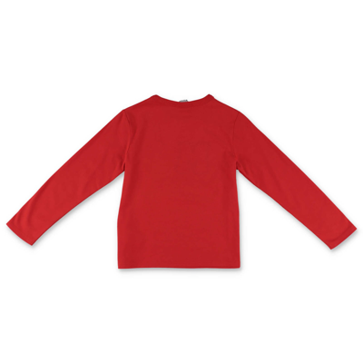 Shop Little Marc Jacobs Marc Jacobs T-shirt Rossa In Jersey Di Cotone In Rosso
